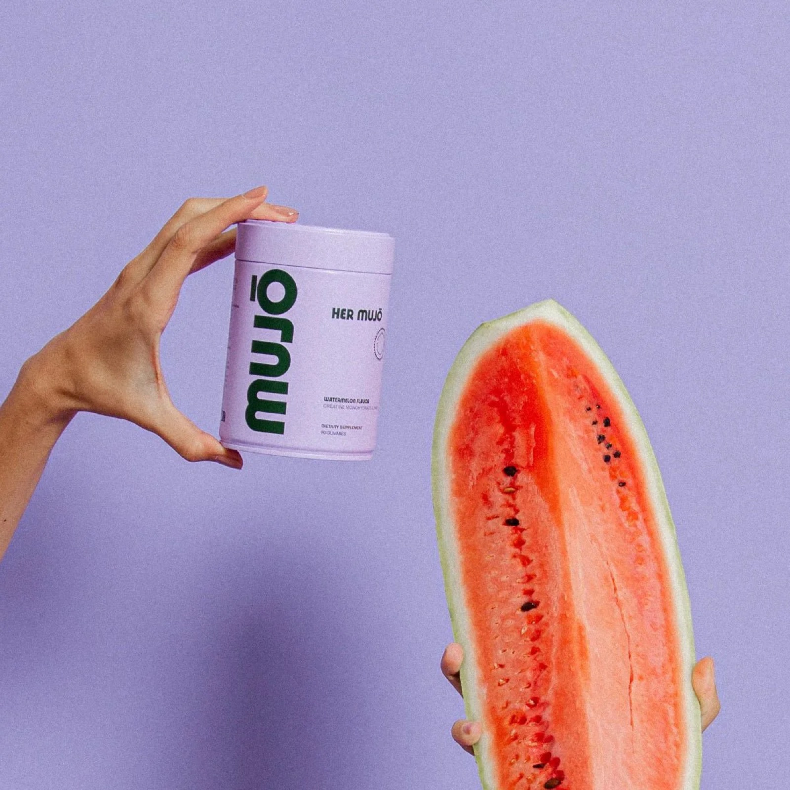 MUJO creatine gummies — watermelon